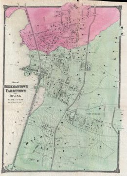 1867 Beers City Map of Tarrytown (Sleepy Hollow), New York