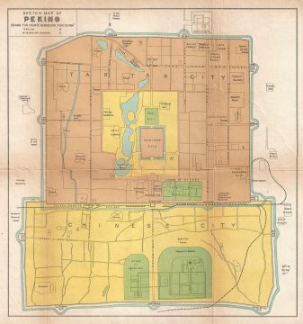 1921 Crow Map of Beijing (Peking), China