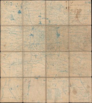 1900 Service Géographique Boxer Rebellion Era Diazo Map of Beijing and Environs