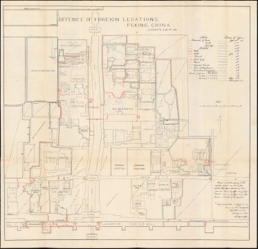 1901 Ferguson Map of the Legation Quarter, Beijing (Boxer Rebellion)