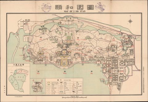 1938 Map of the Grounds of the Summer Palace (Yiheyuan), Beijing