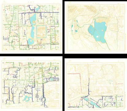 1954 Chinese Topographical Map Set of Beijing, China (45 Maps)