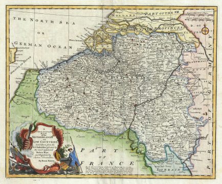 1747 Bowen Map of Belgium
