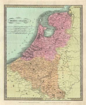 1831 Burr Map of Holland (The Netherlands), Belgium and Luxemburg