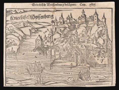 1550 Sebastian Münster View of Belgrade