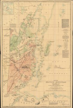 1888 Usher Map of Belize or British Honduras