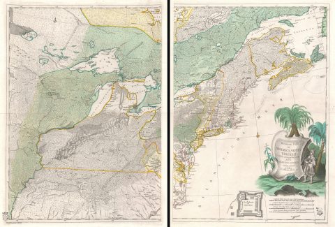 1761 Rhode Map of North America, Theater of the French and Indian War