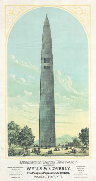1891 Wells and Coverly View of Bennington Battle Monument, Bennington, Vermont