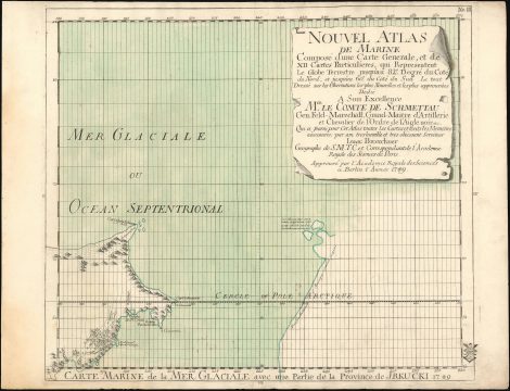 1749 Bruckner Map of the Bering Strait