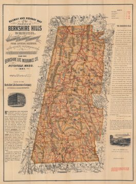 1896 Walter Watson Map of the Berkshires, Massachusetts