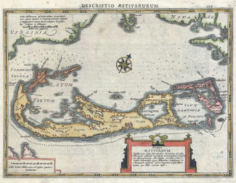 1630 Cloppenburg and Mercator Map of Bermuda