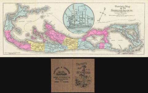 1890 Stark Tourist Map of Bermuda