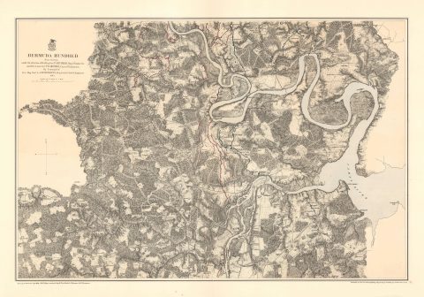 1867 Weyss Map of the Bermuda Hundred Campaign during the U.S. Civil War
