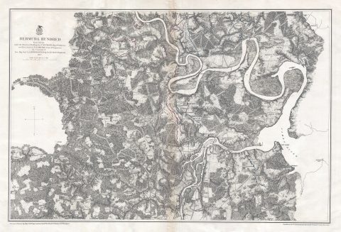 1867 Weyss Map of the Bermuda Hundred Campaign during the U.S. Civil War