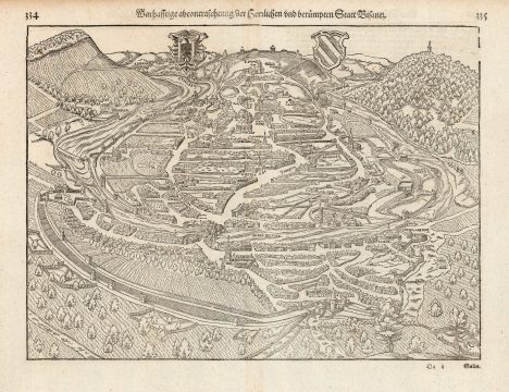 1572 / 1614 Münster / Petri View of the city of Besançon, France