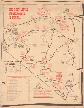 1984 Pictorial Map of Nevada and its Brothels