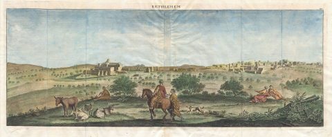 1698 de Bruijin View of Bethlehem, Palestine (Israel, Holy Land)