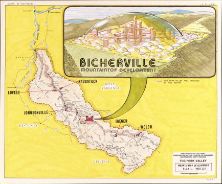 1980 Manuscript Map and Pictorial View, Tug Fork Valley, West Virginia and Kentucky