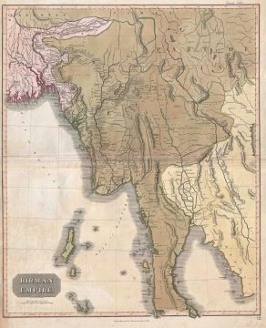 1817 Thomson Map of Burma and Thailand