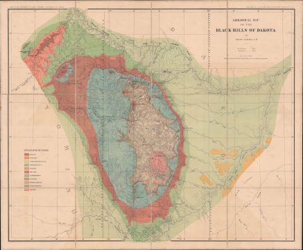 1879 Newton Atlas of the Black Hills, South Dakota; Gold Rush