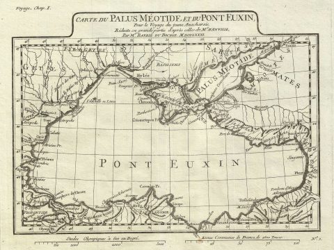 1791 Bocage Map of the Black Sea and the Sea of Azov in Antiquity