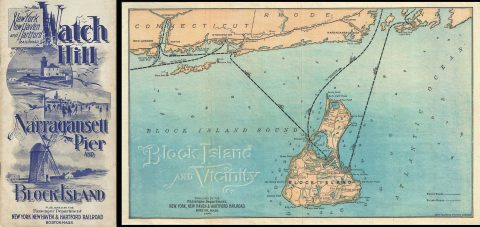 1903 Rand Avery Map of Block Island, Rhode Island