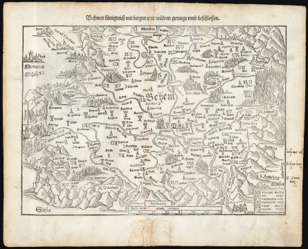 1545 / 1550 Munster Map of Bohemia (Czech): Earliest Acquirable Bohemia Map
