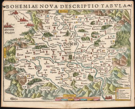 1545 / 1572 Munster Map of Bohemia (Czech): Earliest Acquirable Bohemia Map