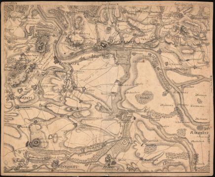 1780 Frentzel Map of Northern Bohemia (War of the Bavarian Succession)