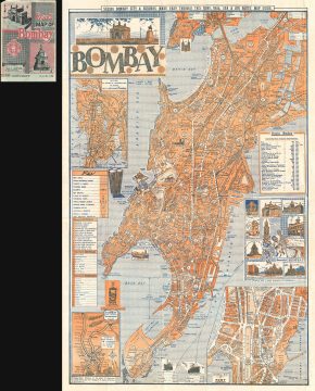1967 Tej Brothers Map or City Plan of Mumbai (Bombay), India