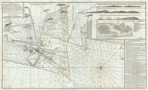 1794 Laurie and Whittle Nautical Map of Bombay Island and Harbor, India