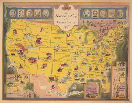 1949 Jones Literary Pictorial Map of the United States