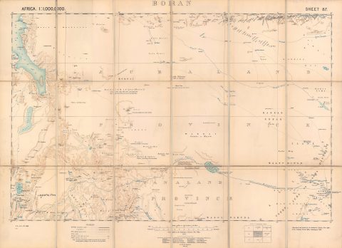 1903 War Office / Ordnance Survey Map of Boran (northeastern Kenya)
