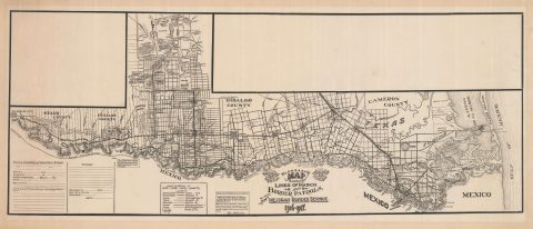 1917 Rice Map of a Section of the Border Between the United States and Mexico