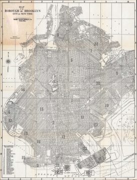 1955 Interstate Publishing Company City Map of Brooklyn, New York