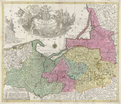 1759 Lotter Map of Northern Poland