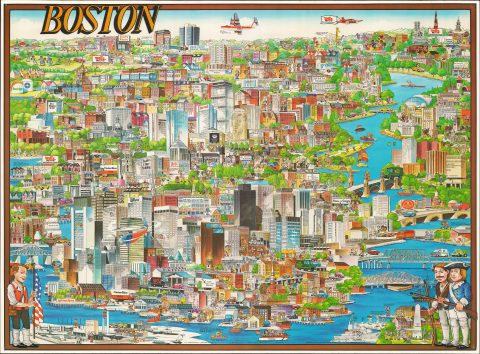 1982 Archar Pictorial View of Boston, Massachusetts