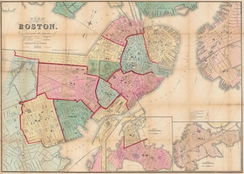 1867 Crafts City Plan or Map of Boston, Massachusetts