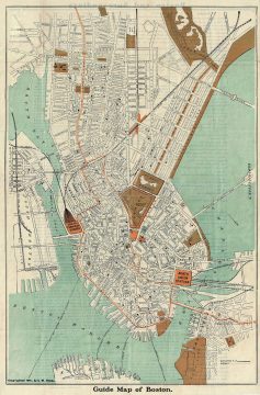 1901 Hobbs Map or Plan of Boston, Massachusetts