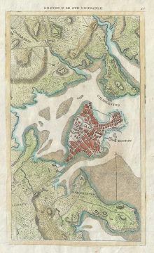 1830 Map of Boston, Massachusetts