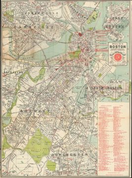 1895 Walker City Plan or Map of Boston, Massachusetts