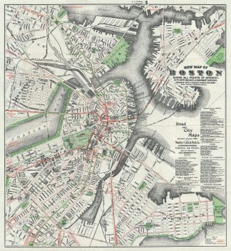 1905 Walker Map or Plan of the City of Boston, Massachusetts