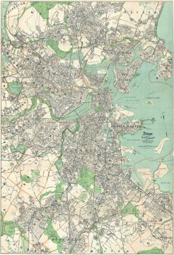1908 Walker Map or Plan of the City of Boston, Massachusetts