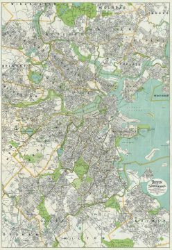 1910 Walker Map or Plan of Boston, Massachusetts