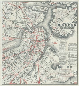 1926 Walker Map or Plan of the City of Boston, Massachusetts