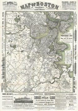 1880 Photo-Electrotype Company City Plan or Map of Boston and Vicinity