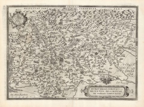 1581 Ortelius Map of the County of Burgundy