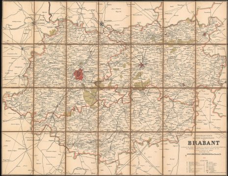 1886 Dosseray Map of Brabant Province, Belgium