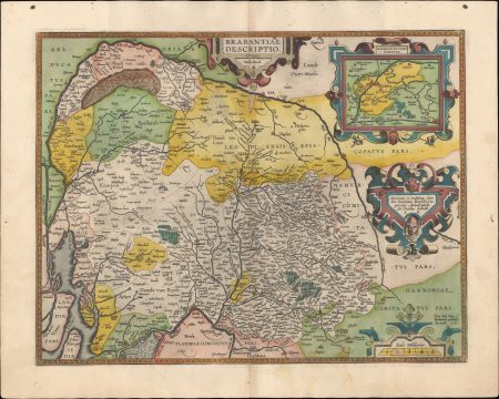 1595 Ortelius Map of Brabant, the Netherlands and Belgium