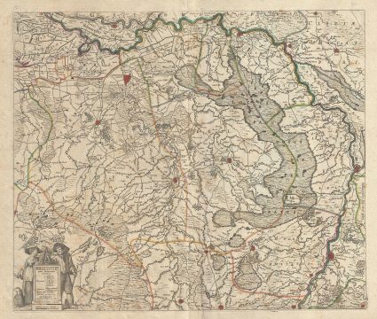 1721 De Wit Map of Brabant (Part of Holland and Belgium)